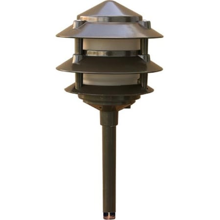 Dabmar Lighting LV102-BZ Cast Aluminum Three Tier Pagoda Light; Bronze